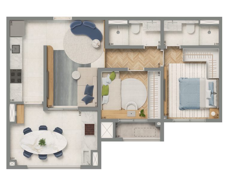Apto de 2 Dorms com Vista Livre no Tucuruvi – 60m² a 87m²
