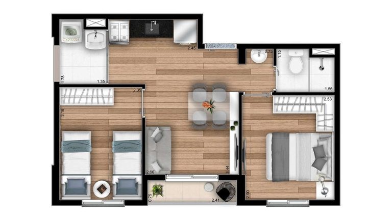 ”Pronto para Morar na Zona Norte – Com 2 Dorms, Varanda e Lazer Completo”