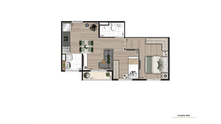 Apartamento com Terraço Gourmet na Zona Oeste – 2 Dorms, a 200m da Futura Estação Metrô Santa Marina”
