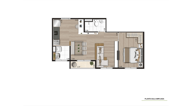 Apartamento com Terraço Gourmet na Zona Oeste – 2 Dorms, a 200m da Futura Estação Metrô Santa Marina”