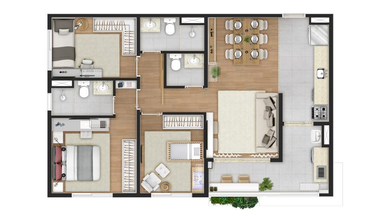 2 e 3 Dorms, 60 a 75m², 1 ou 2 Vagas, Lançamento Imperdível